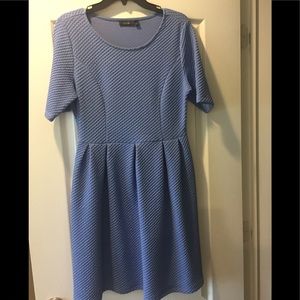 Powder Blue Textured Dress